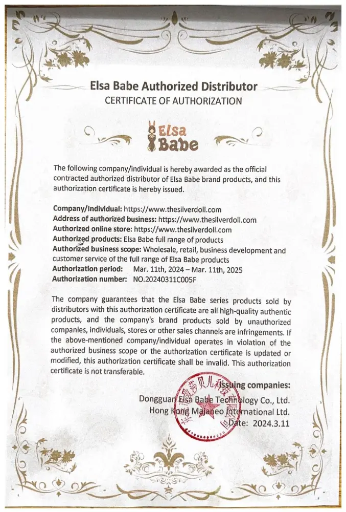 Certificat d'autorisation de ElsaBabe