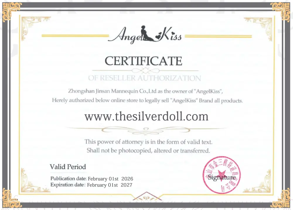 Certificat d'autorisation de Angel Kiss