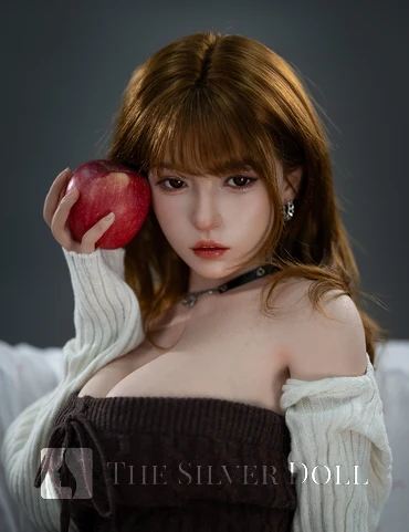 Liang with an apple