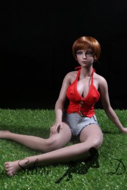 Chloe tanned in red top