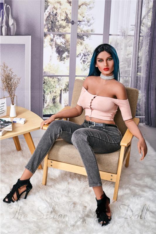 Ashley with blue hair