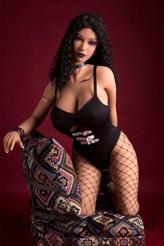 Ally in fishnet stockings