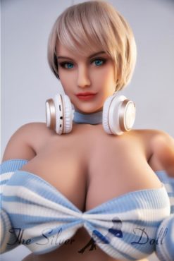 Angie listens to music