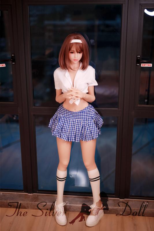 Sisi in a blue miniskirt