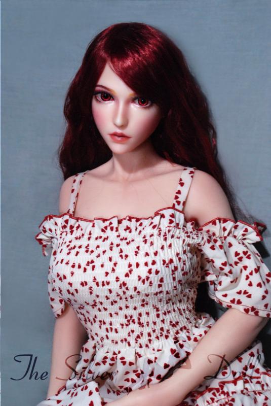 Tsukino Yuka with dark red hair