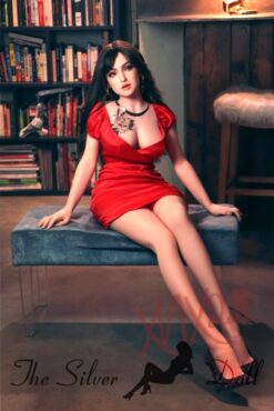 Georgina in red dress