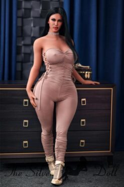 MelodyS with a tight grey dress