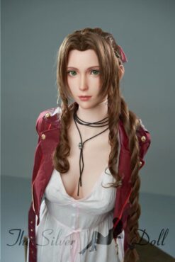 Aerith en robe blanche et veste rouge