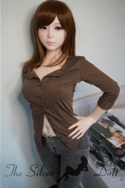 Akira in ocher lingerie