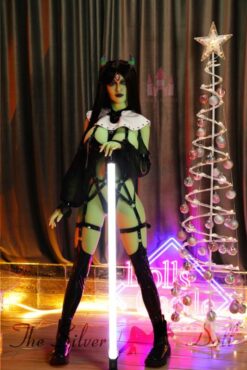 Eugenia con una spada laser