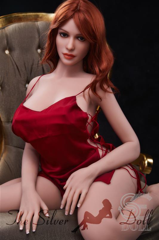 Alex in red lingerie