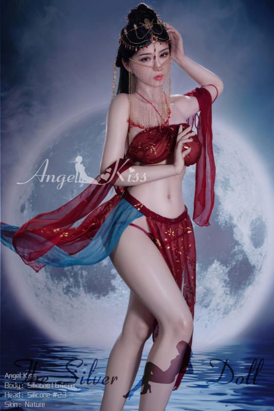 Ying in red Chinese nightie