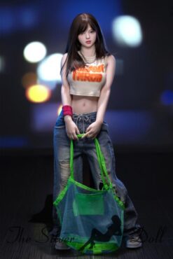 Karina in ripped jeans