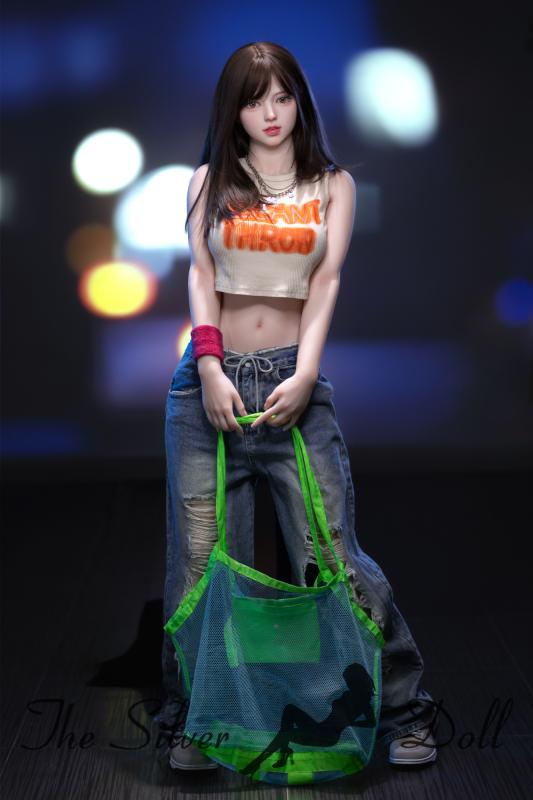 Karina in ripped jeans