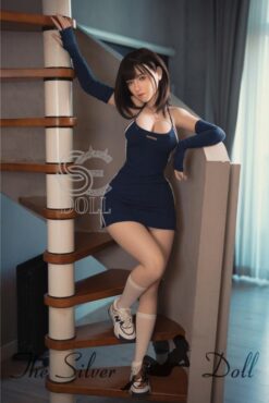 Annika in a blue sport outfit