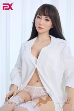 Kana in lingerie and white shirt