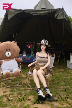 Krista at the campsite