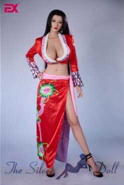 Luna in traditional red dress