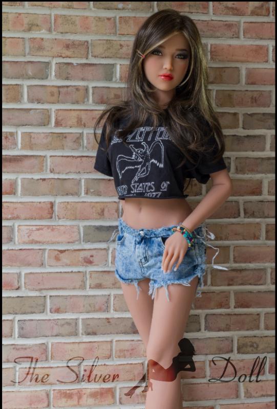 Inna in denim shorts