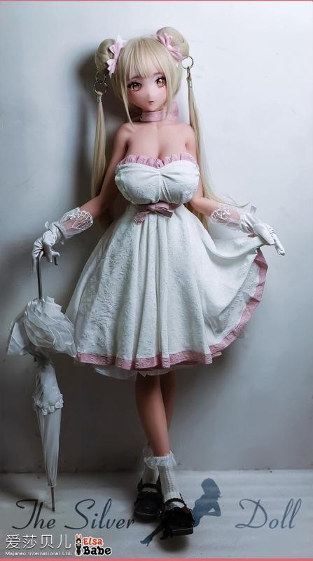 Natsuki Asuka in white dress and umbrella