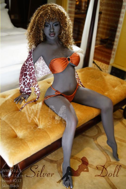 Mariana black in orange bikini