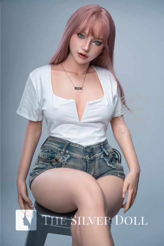 Bridget-O in denim shorts