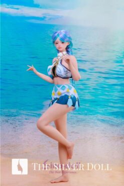 Linbai con cabello azul