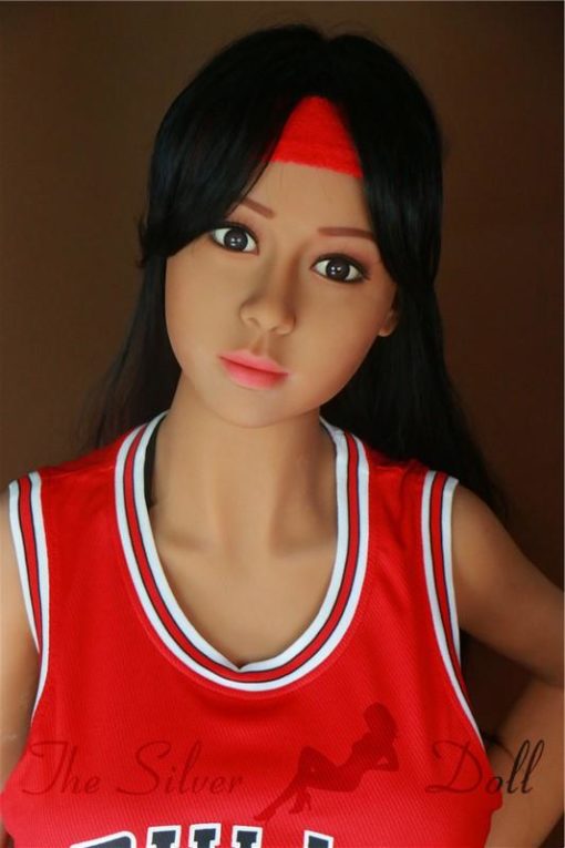 SM Doll 158cm Naomi with a black scarf - The Silver Doll