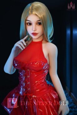 Dolls Castle 144cm C-cup Stefanie in a red dress